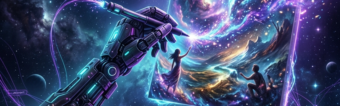 The Atlas Project — robotic arm painting cosmic art